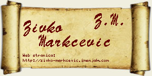 Živko Markčević vizit kartica